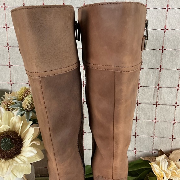 BORN Fannar Distressed Brown Leather Knee High Boots Size 6 NWOB Riding Boots - Picture 4 of 12